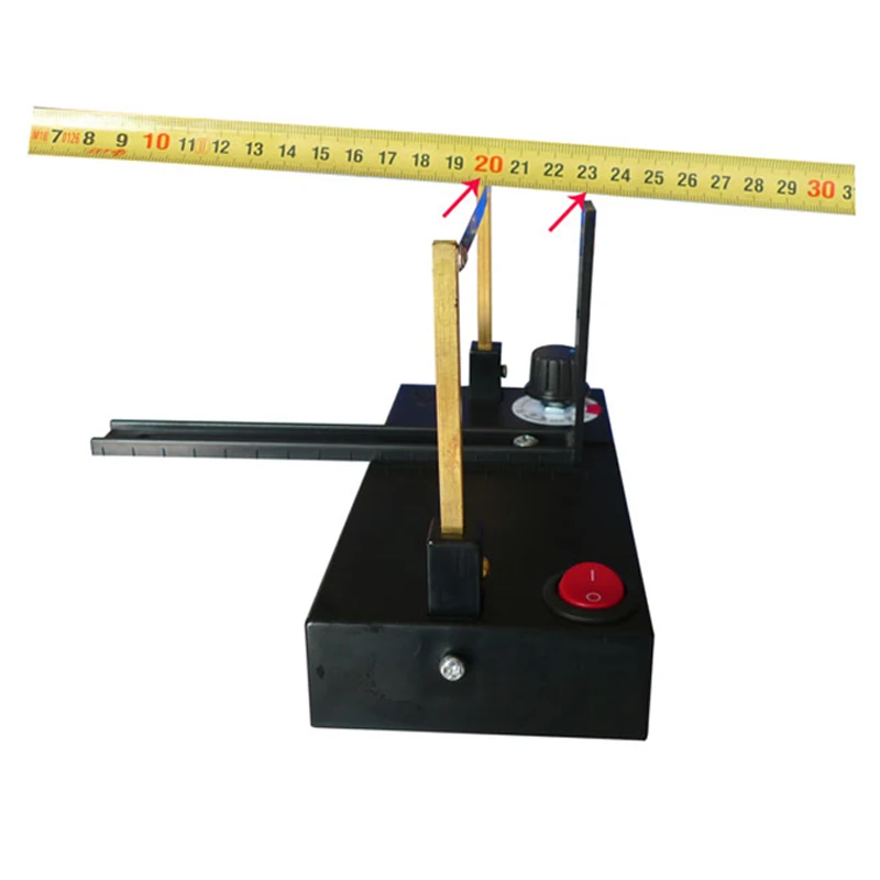 Máquina de corte de corda drqg100, 220v, aquecimento elétrico, faca de corte, cetim elástico, broca de seda