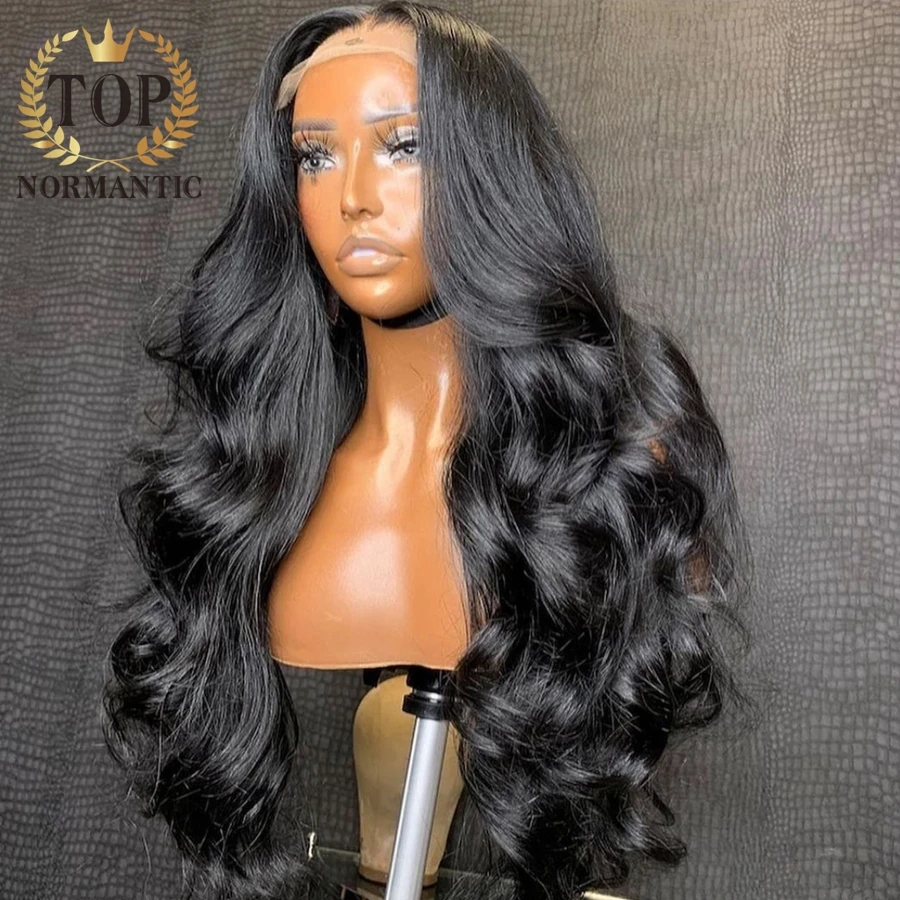 Topnormantic Nature Color Brazilian Remy Human Hair Wigs with Baby Hair 13x4 Lace Front Body Wave Wig For Women Preplucked