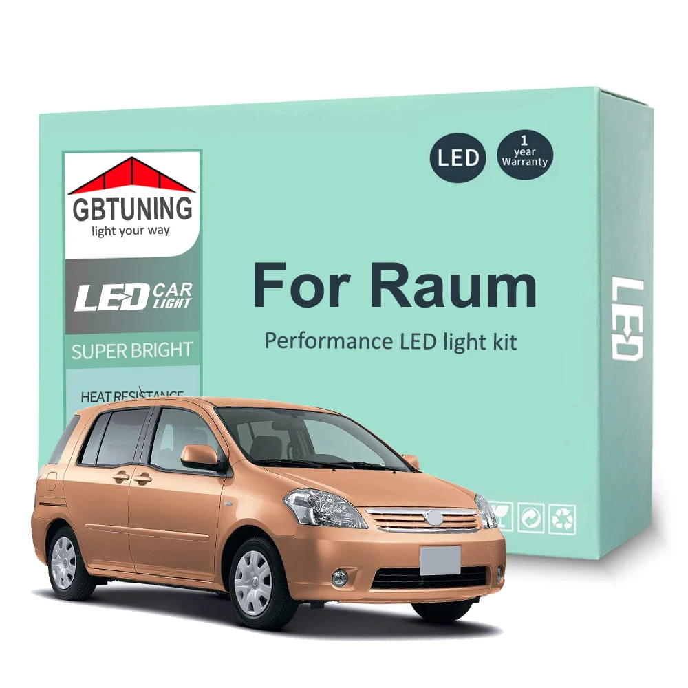 11Pcs LED Interior Light Bulb Kit untuk Toyota Raum MPV 2003-2017 2018 2019 2020 2021 Mobil Membaca Dome Bagasi Indoor Lampu Canbus