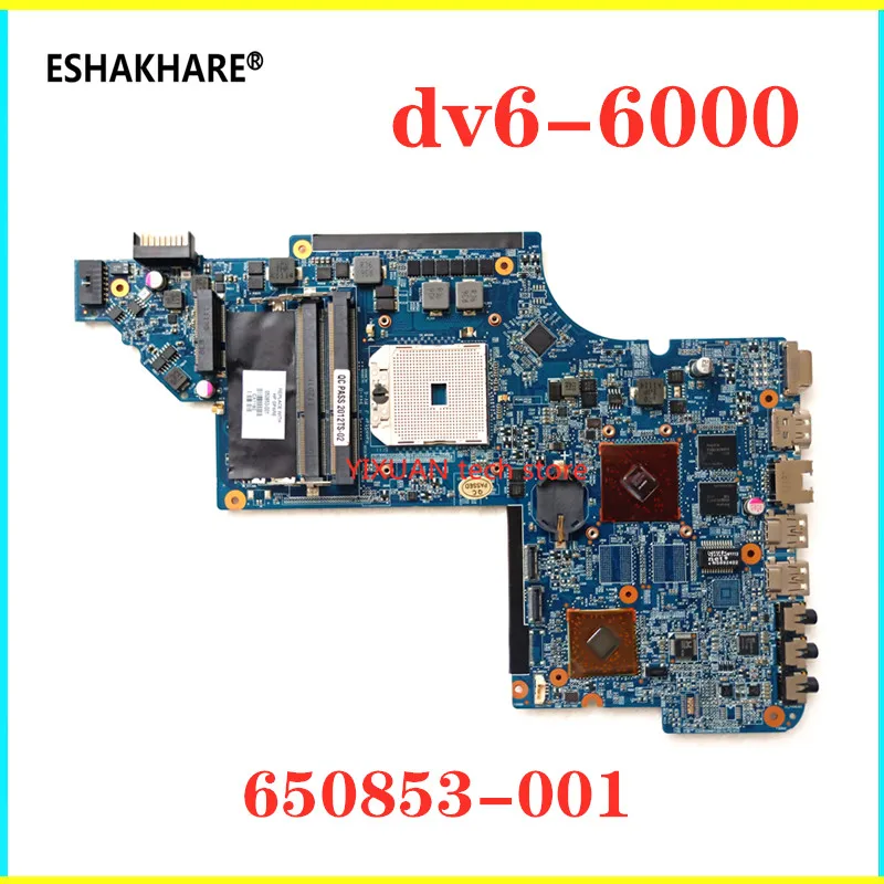 

650853-001 для HP Pavilion DV6 DV6Z DV6-6000 Материнская плата ноутбука DDR3 100% протестирована