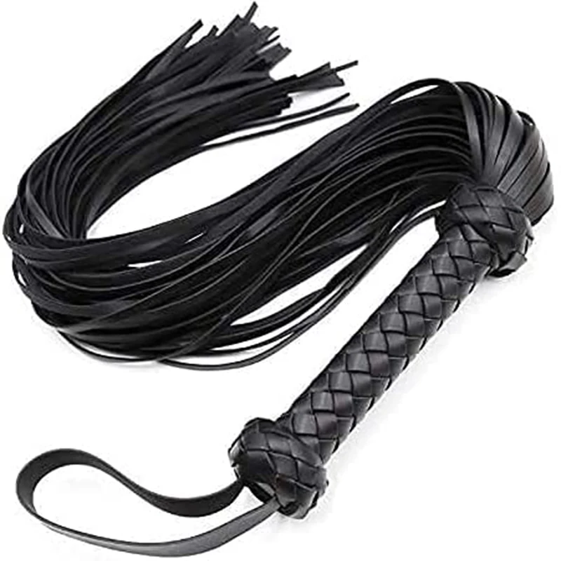 Horse Leather Crop Horse Whip, Hand Woven Handle Chicotes Equestres, Ensino e Equitação para Desempenho