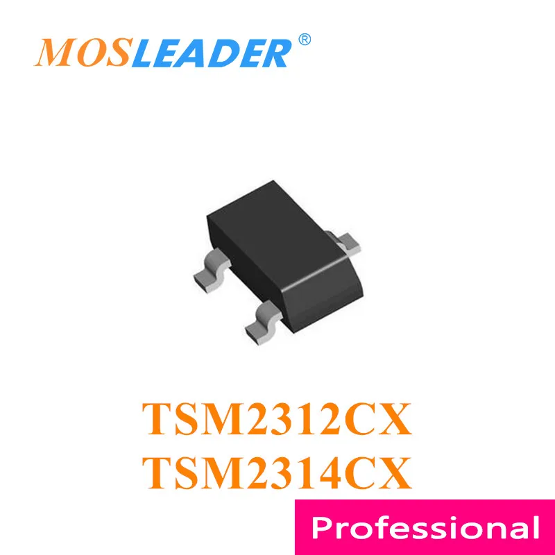 

Mosleader TSM2312CX TSM2314CX RFG SOT23 3000 шт. N-Channel 2.8A 4.9A 20V сделано в Китае высокого качества