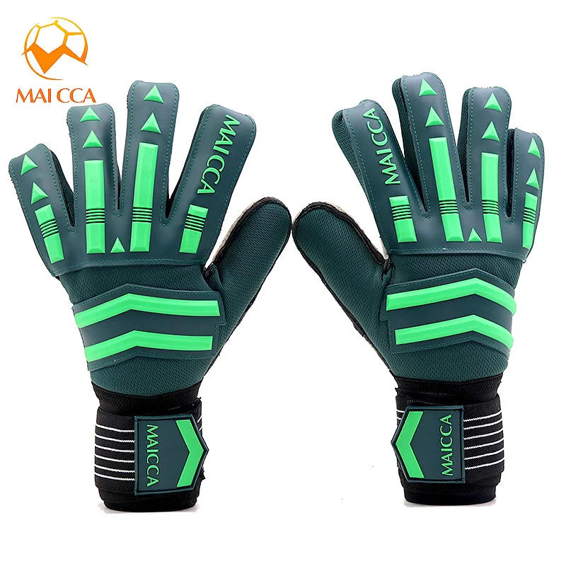 MAICCA Adults Gloves Goalkeeper Professional Soccer Football Goalie Gloves With Fingersave Protection Rods Wholesale Price adults antifog professional swimming goggles swimming glasses with earplugs nose clip electroplate silicone swim glasses