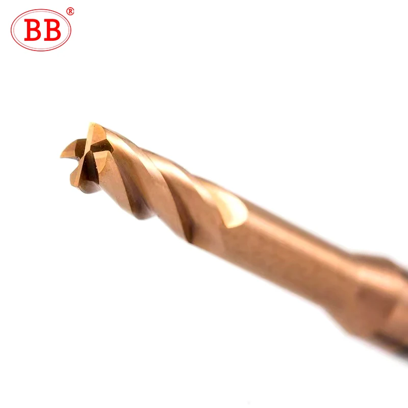 BB Micro Corner Radius End Mill with Long Neck 1mm 1.5mm 2mm R0.1 R0.5 Mini Carbide CNC Cutting Tool