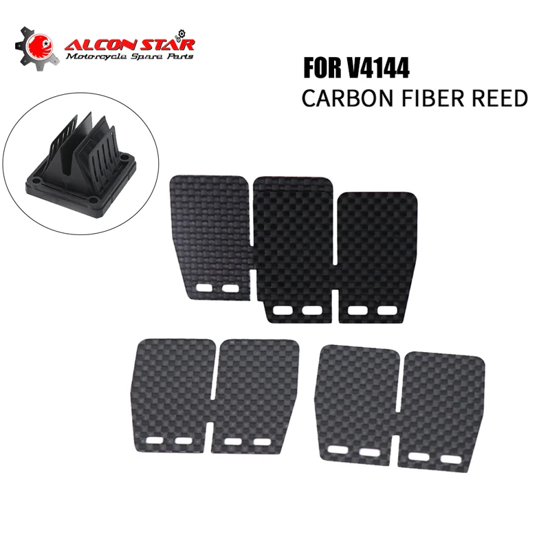 Alconstar 4/12/20pcs V4144-1 Intake Carbon Fiber Reed For Yamaha YFZ350 YFZ 350 Banshee 350 RX135 RXZ135 YZ125 DT175 RD350