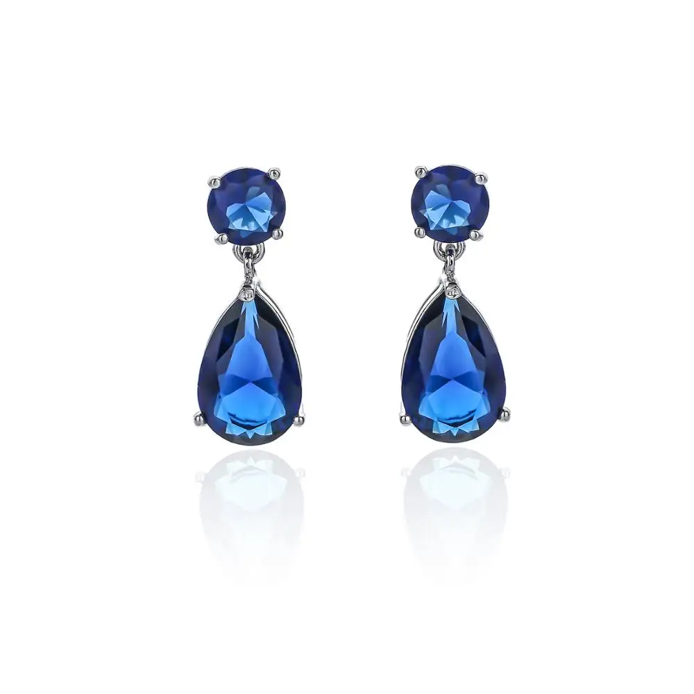 Classic Cubic Zircon Drop Earrings for Wedding, Crystals Dangle Earring for Bride, Women Girl Gift CE10020
