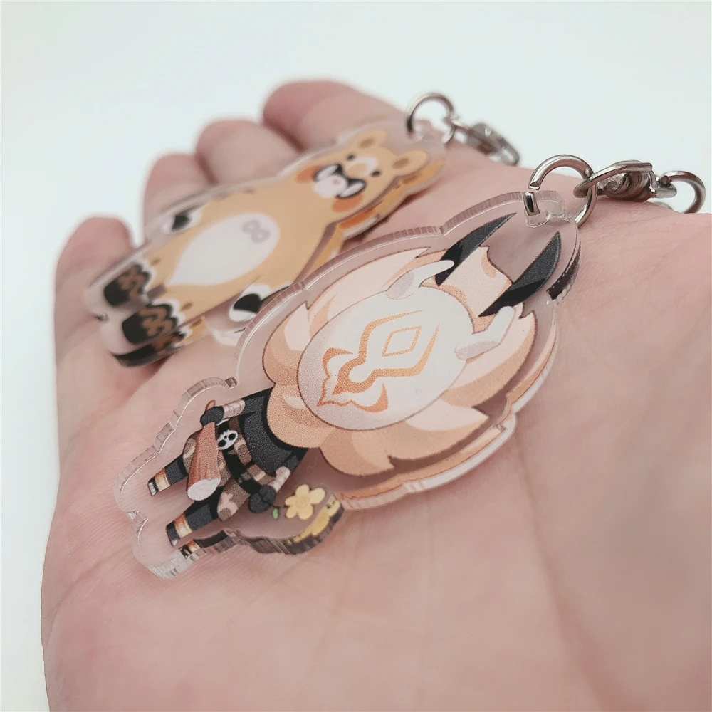 Impact Xiangling Guoba Gouba Hilichurl Key Chains Keychain Cosplay Acrylic Pendant Keyring