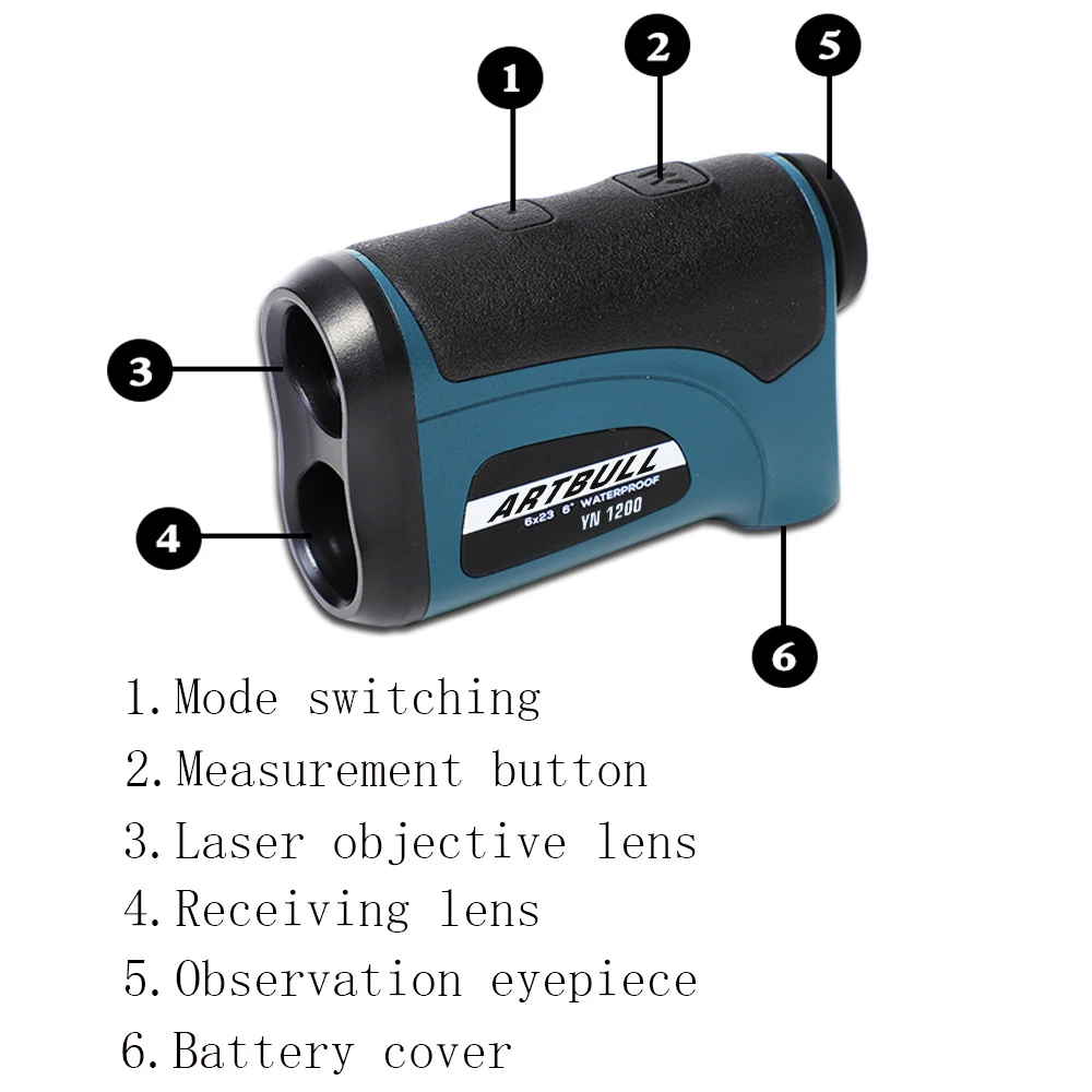 ARTBULL Telescope Laser Rangefinder for Hunting Monoculars Digital Distance Meter for Golf measure Distance height Angle