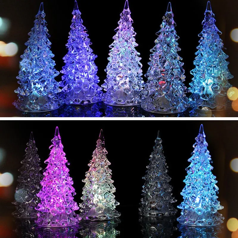 Lámpara LED con batería de 3 piezas, luz nocturna cambiante de 7 colores, luz de regalo para niños, escritorio, mesa, decoración del árbol de Navidad, fiesta festiva