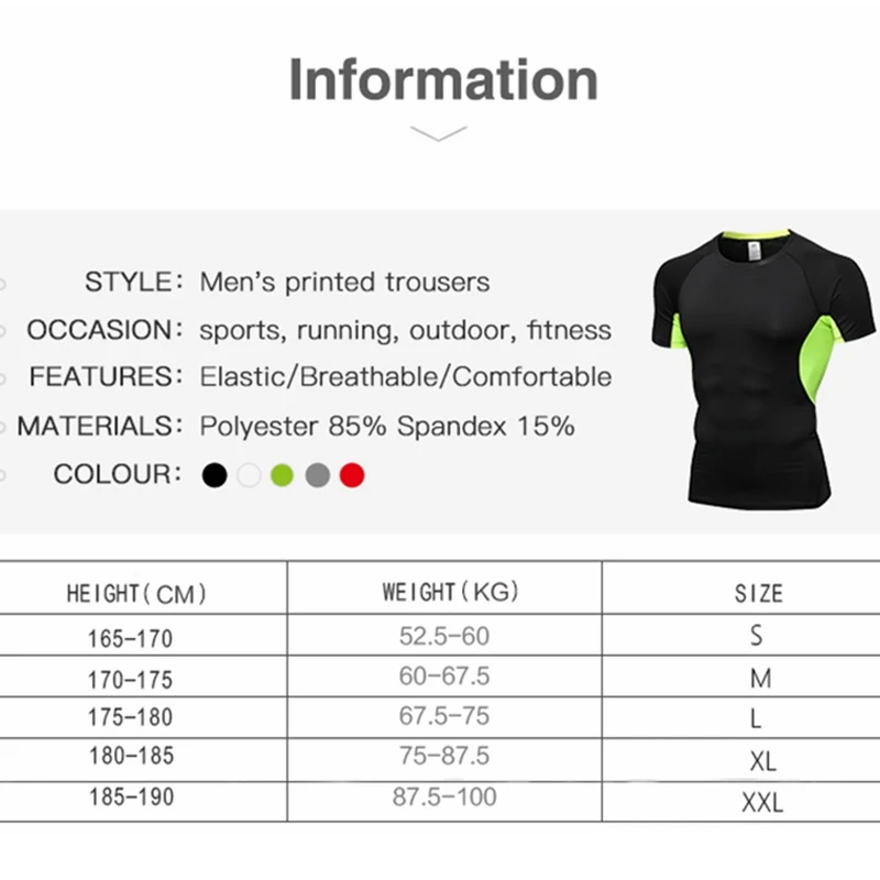 Mens Trainning T-shirts Quick Dry Men Sport T Shirts Workout Gym Training Shirt Fitness Tops Running Sportswear