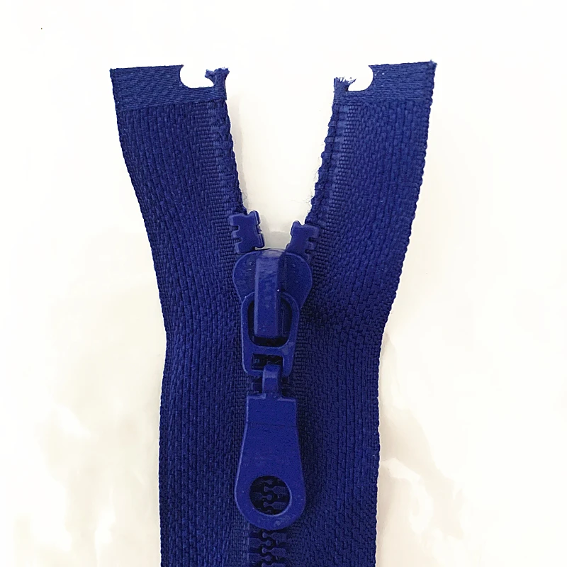 2pcs 5# 25-70cm Deep blue detachable resin zipper opening opening automatic ecological locking plastic zipper for sewing suit