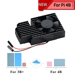 Novo em estoque! CNC Extreme Cooling Fan Dissipador Kit, dissipador de calor para Raspberry Pi 4B, 3B Plus, RPI 4 Modelo B