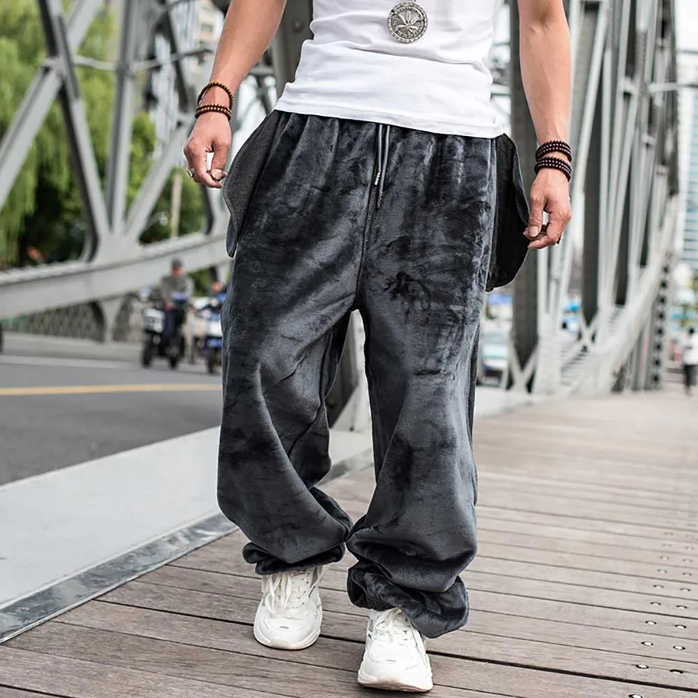 Generisch Pantalon De Sport Pour Homme - Long Et Léger - Grandes Tailles - Coupe Ajustée - Pantalon De Jogging - Jambes Larges - Baggy - En Coton - Avec Poches