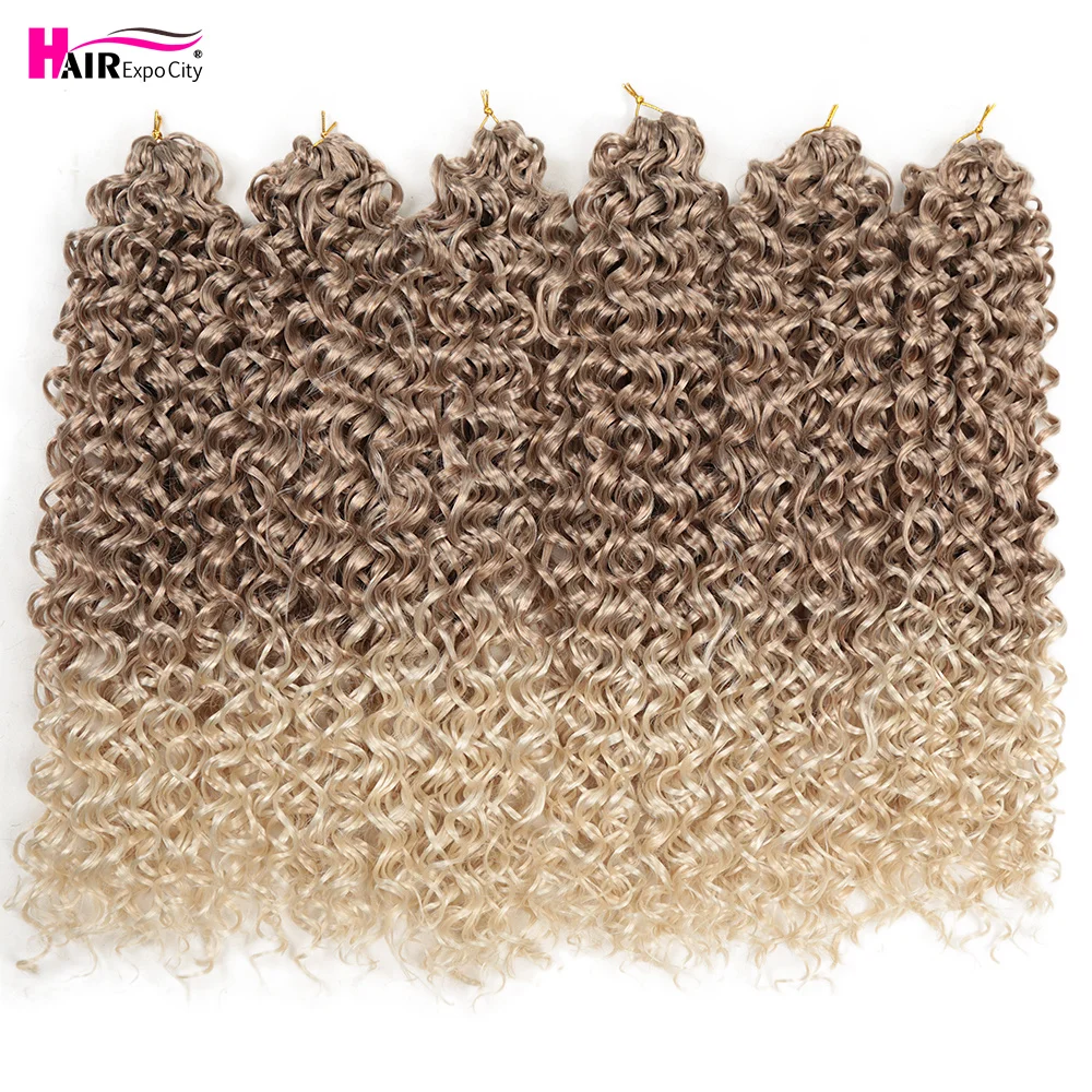 Afro Curls Water Wave Twist Crochet Braids Hair Synthetic Passion Twist Hair Extensions 22\