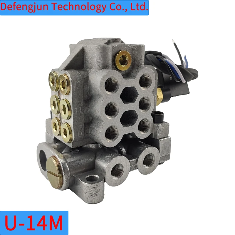 Integrated progressive grease dispenser Oil distribution valve U-shaped distributor U-14M