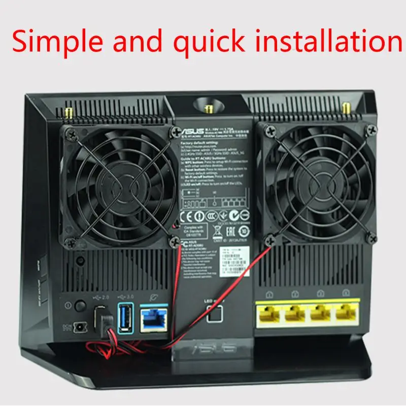 1 комплект охлаждающий вентилятор USB Вентилятор Кулер для A-SUS RT-AC68U/AC86U/AC87U/R8000 маршрутизатор дропшиппинг