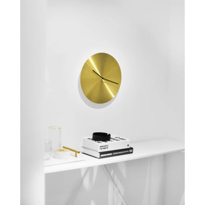 Brass clock Nordic brass clock metal wall clock roundness frosty minimalist