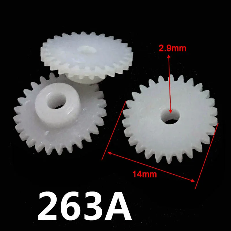 26 Tooth 0.5M Gear 14mm Diameter Hole Tight for 2mm/ 2.5mm/ 3mm Shaft Plastic Gearwheels DIY Model 262A 262.5A 263A