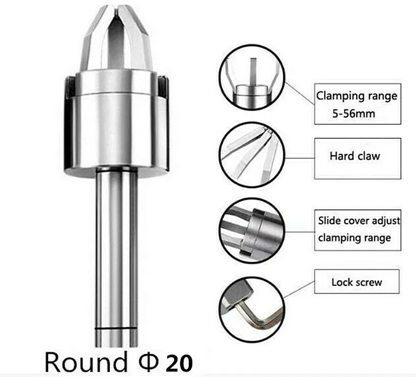 

1PC High Quality CNC Lathe Puller Automatic Lathe Feeder Pulling Claw Clamp Round Handle 20mm DURABLE