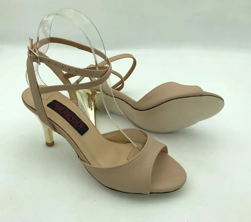 Zapatos de baile de Tango Argentina cómodos y a la moda, zapatos de boda y fiesta para mujer con suela de cuero dura T62102NL