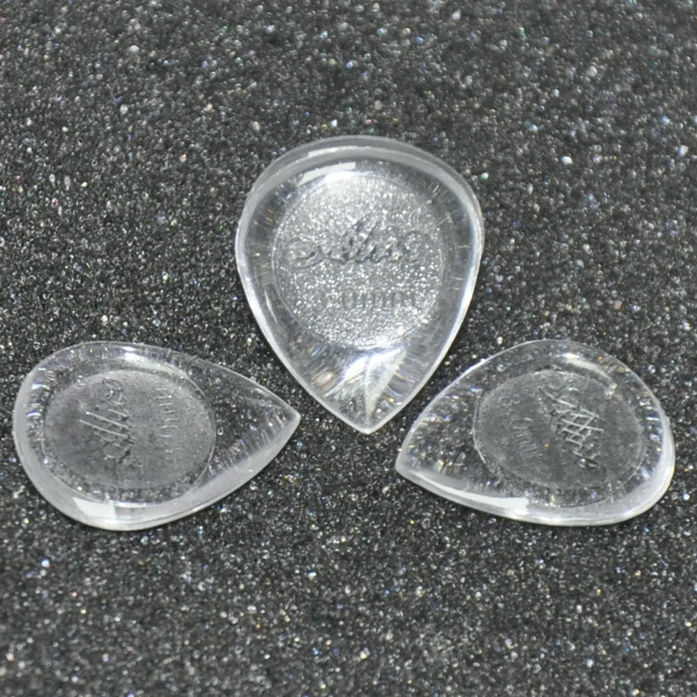 Imagen 7: Lote de 100 púas Alice AP-J Heavy de 3 mm con forma de corazón estándar transparente para bajo de guitarra