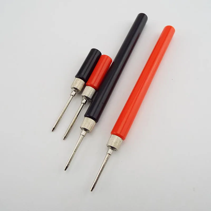 1Pair Insulated Test Meter Probe Insulated Probe pin Connector For Multimeter Stainless Steel Needle Test Leads Pin red black P1