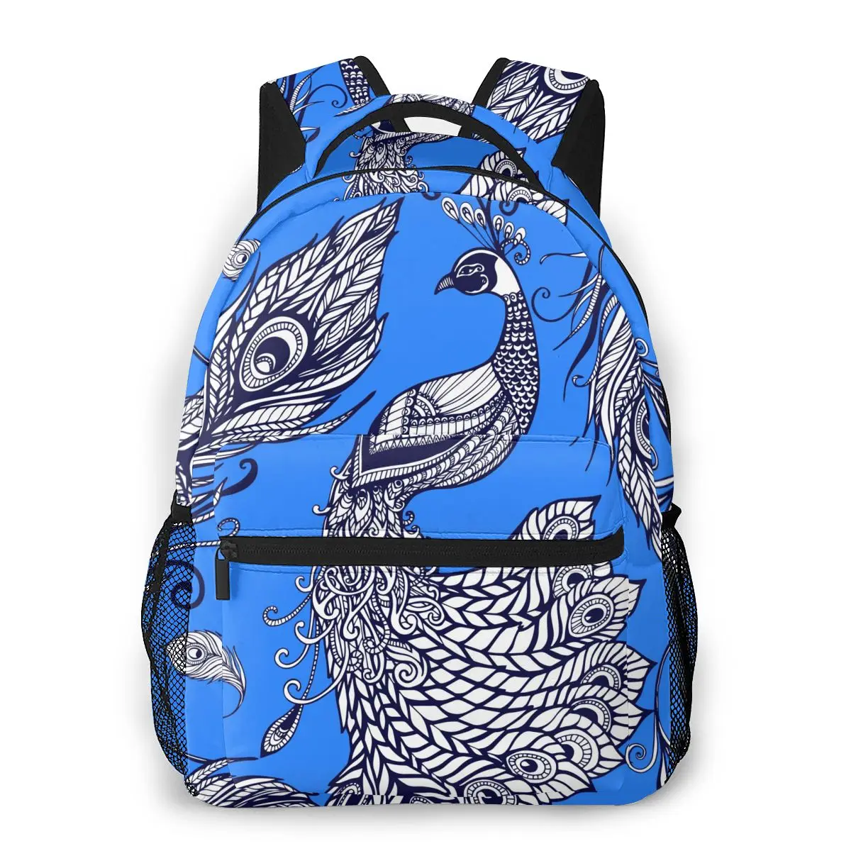 

Peacock Bird Feathers Pattern Backpack School Bags Casual for Teenager Girls Shoulder Bag Travel Bags