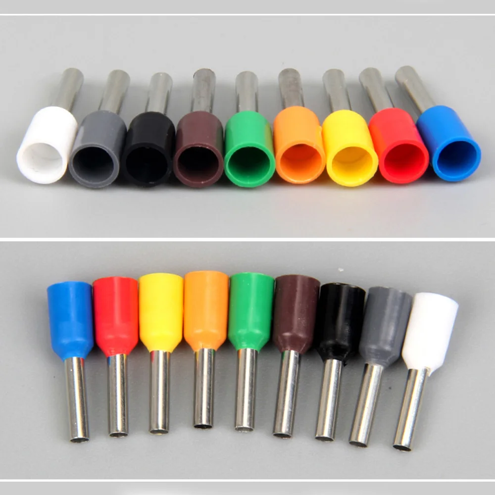 100 pieces/package E0508 E7508 E1008 E1508 E2508 insulated bushing junction box cable end wire connector crimping terminal