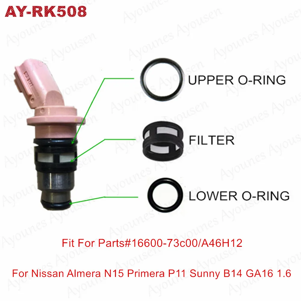 

Partial Area Free Ship Fuel Injector Service Kits for Nissan Almera N15 Primera P11 Sunny B14 GA16 16600-73C00 A46H12 (AY-RK508)