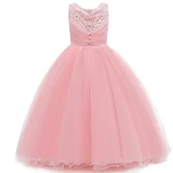 Hetiso Embroidered Children Dress Kids Girls Princess Wedding Pageant Dresses Christmas Carnival Costumes for Girls 3-11 Years