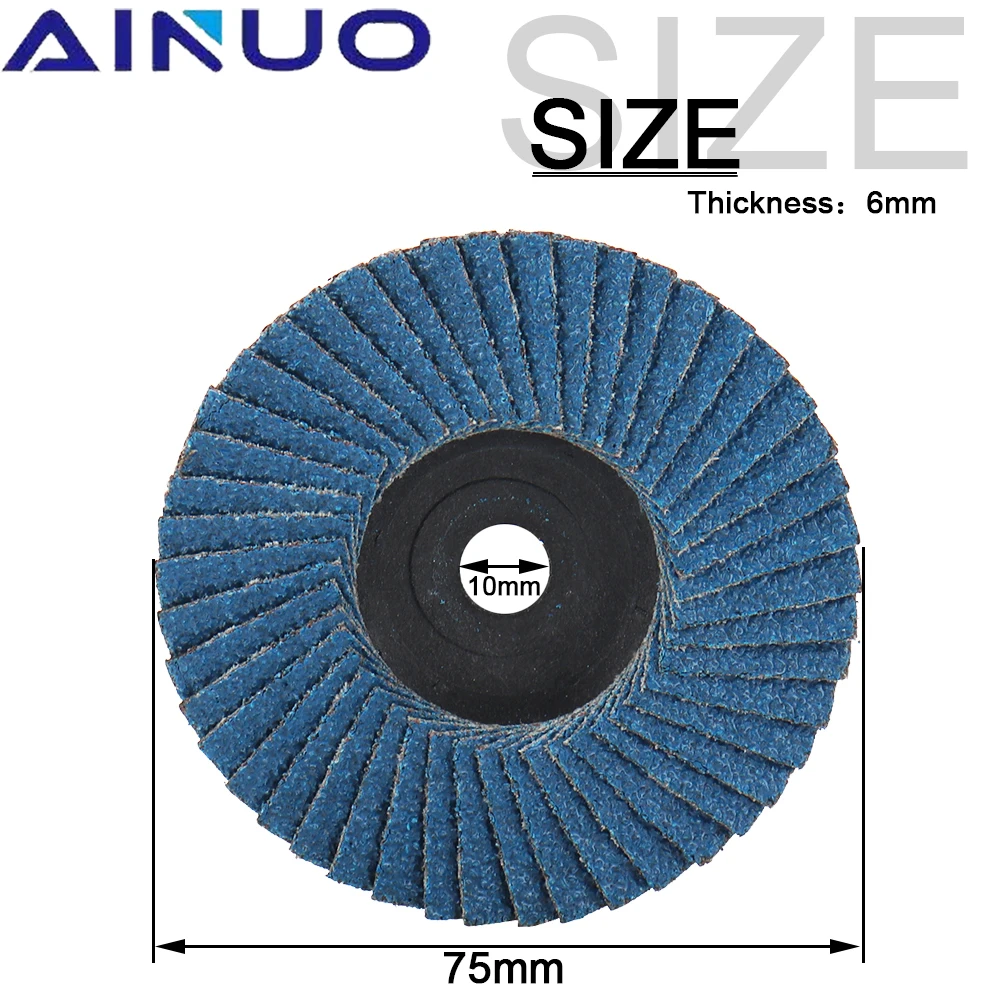 3 Inci 75Mm Flap Disc Sanding Disc Grinding Wheels Blades untuk Angle Grinder Poles Logam Plastik Kayu Abrasive Tool