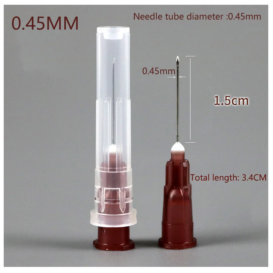 25pcs Aseptic Packaging Pointed Needle Tip Transparent Syringe Glue Clear Cap Dispensing Tool