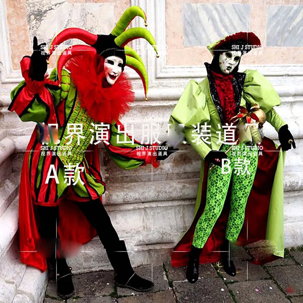 

party Costumes Bar Amusement Park Carnival Clown cosplay Venice Ball Costume Commercial Parade clothing party stage wear