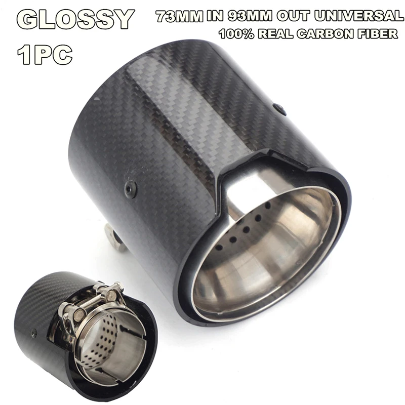 Car Exhaust tip Real Carbon Fiber 73MM IN 93MM OUT For BMW M Performance exhaust pipe M2 F87 M3 F80 M4 F82 F83 M5 F10 M6