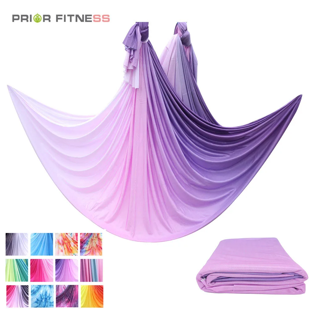 Elastic Gradient Color Aerial Yoga Hammock, Yoga Swing, Home Gym Fitness, 5 m