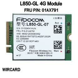 WIRCARD L850-GL FRU 01AX791 4G Card for Thinkpad X1 Carbon 6th Gen X280 T480 T580 X1 Yoga 3G X380  L480  L580 P52 Laptop