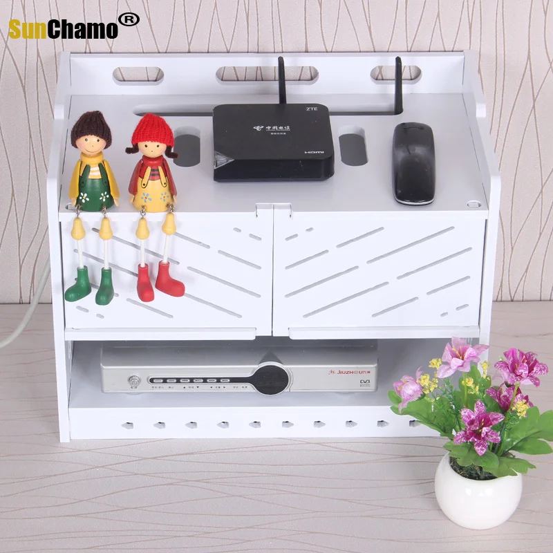 Router Storage Box Desktop Storage Box Optical Cat WiFi Patch Panel Storage Rack Sorting Rack Set Top Box Storage Rack