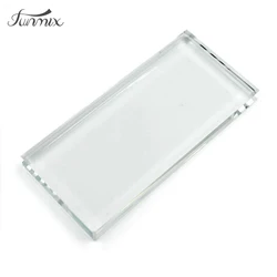 1pcs False Eyelash Glue Glass Holder False Eyelash Stand Eye Lash Extension Crystal Glass Glue Pallet Rectangular Glass