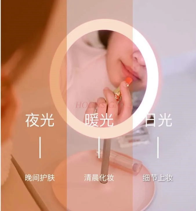 Make-upspiegel Desktop Prinses Desktop Dressing Spiegel met led-verlichting Slaapzaal Studenten Sale