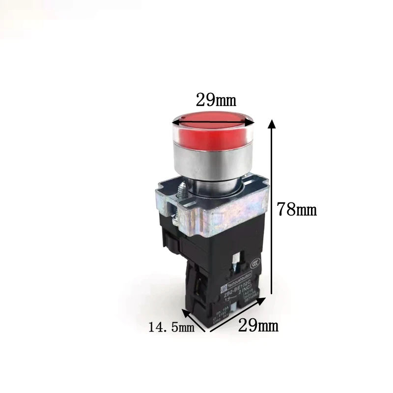 22MM Momentary Reset Push Button Switch XB2-BW3161/BW3361/BW3462/BW3561/BW3661 Round Illuminated With Lamp Light
