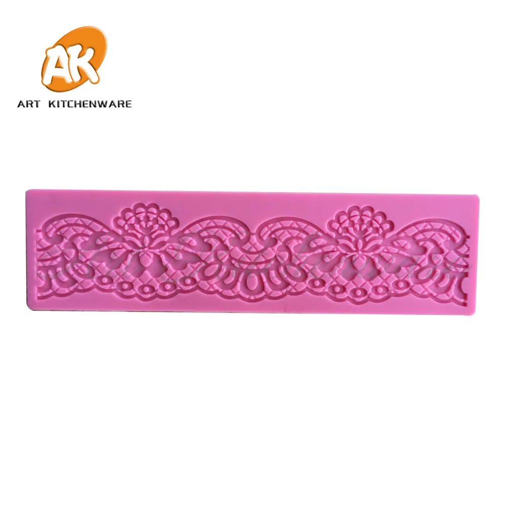 Fashion Lace Mat Silicone Cake Lace Mold Fondant Supplies Cake Decorating Tools Border Decoration Lace Mold