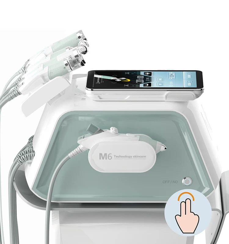 Draagbare 6-in-1 ultrasone gezichtslift Microdermoabrasie Zuurstofspuit dermabrasie Diepe reinigingsmachine