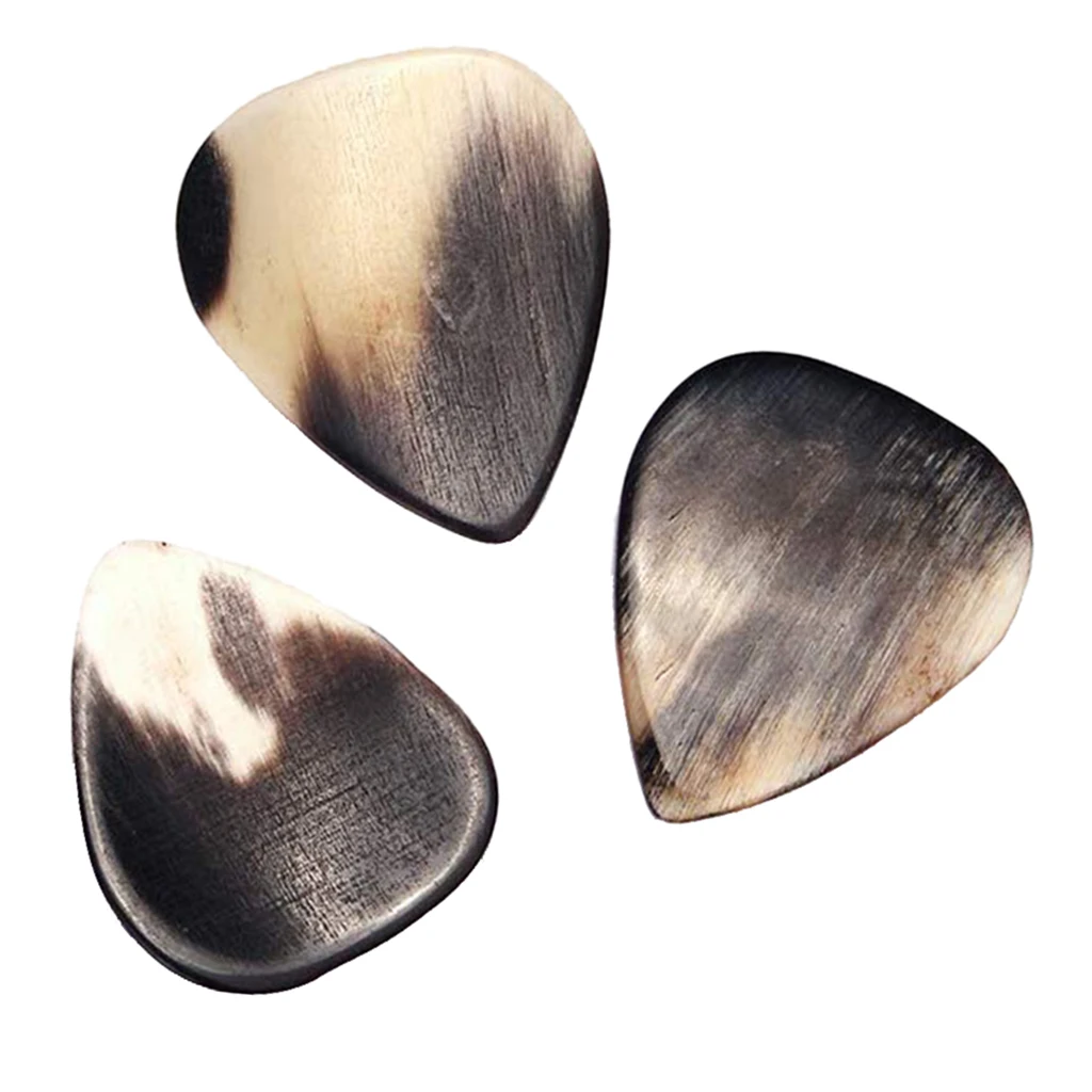 3Pcs Buffalo Horn Guitar Picks For Acoustic / Folk Guitar Accessories