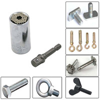 Universal Torque Wrench Head Set Socket Sleeve 7-19mm Power Drill Ratchet Bushing Spanner Key Magic Grip Hand Tools