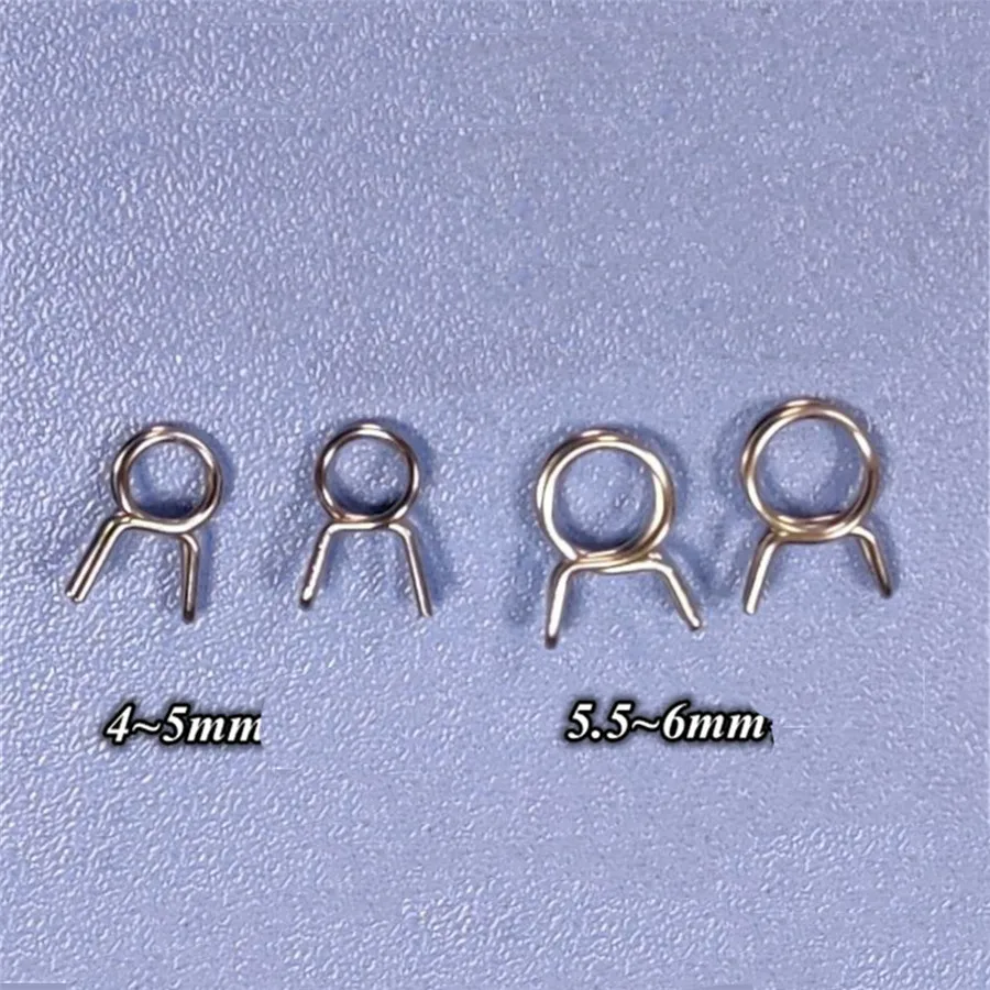 10 Pcs 5.5~6Mm /4~5Mm Metal Fuel Line Retaining  Clips  Hose Clip Pipe Tube Tank Accessories