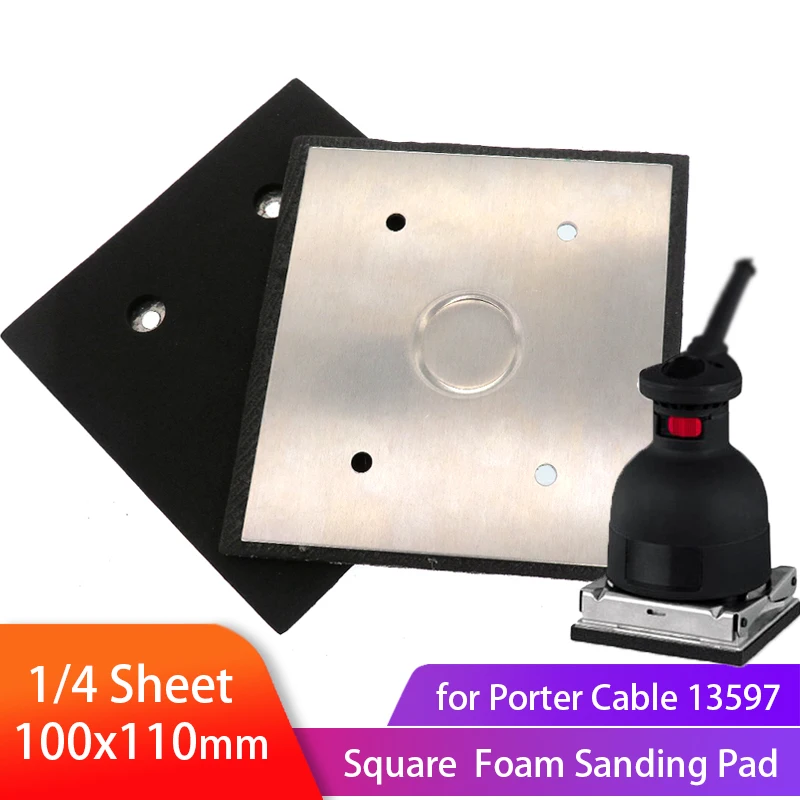 Stick on Square Sanding Pad Replacement Pad for 330 Finishing Sander- Replaces Porter Cable 13597 with a metal sheet backing