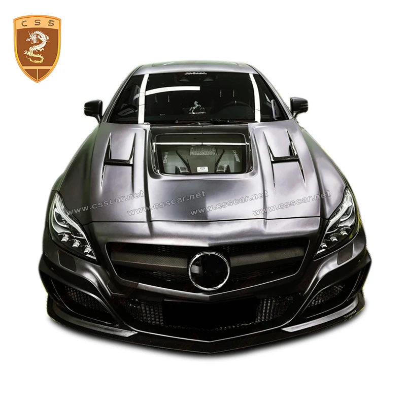 

Commas Carbon Fiber With Glass Front Engine Hood Vent Cover Body Kit For Mercedes-Benz CLS C218 2018-2021 IMP Style