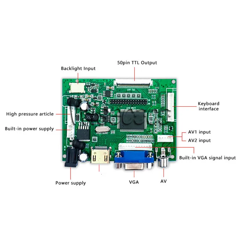 Pantalla lcd de 12,1 pulgadas, 4:3, aspecto 800x600, G121SN01 V3, panel de pantalla vga 2AV, placa de controlador 400cd/m² 50K, tiempo de vida útil