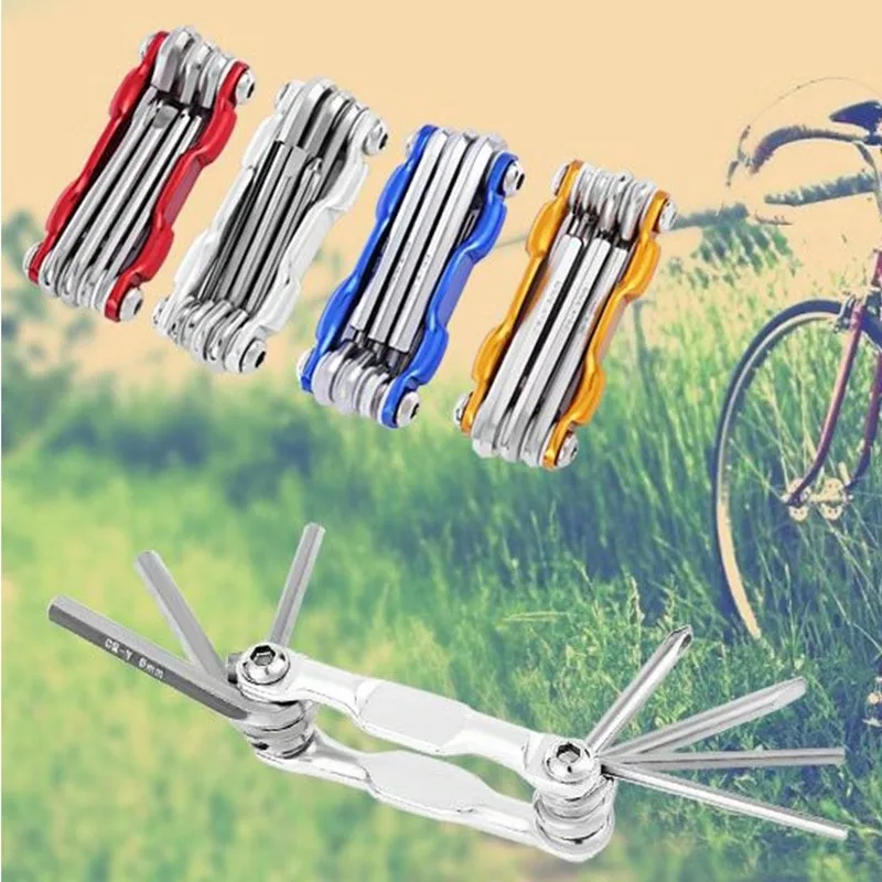 6 in 1 Bicycle Repair bike tools cycling tools mountain bike accessories folding mini bicycle multitool Wrench screwdriver mtb