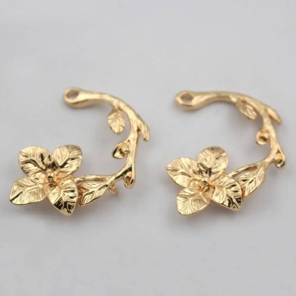 

20pcs Tree Leaf Branch Flower Pendant Charms Connectors Quality Brass Casted DIY Stuffs Jewelry Accessories